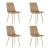 Set 4 scaune bucatarie/living, Artool, Lava, catifea, metal, maro, 45x55x86 cm GartenVIP DiyLine