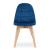 Set 4 scaune bucatarie/living, Artool, Bora, catifea, lemn, albastru, 44.5x54x81.5 cm GartenVIP DiyLine