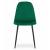 Set 4 scaune bucatarie/living, Artool, Como, catifea, metal, verde si negru, 44.5x50.5x87.5 cm GartenVIP DiyLine