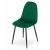 Set 4 scaune bucatarie/living, Artool, Como, catifea, metal, verde si negru, 44.5x50.5x87.5 cm GartenVIP DiyLine