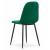 Set 4 scaune bucatarie/living, Artool, Como, catifea, metal, verde si negru, 44.5x50.5x87.5 cm GartenVIP DiyLine