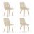 Set 4 scaune bucatarie/living, Artool, Lava, catifea, metal, bej deschis, 45x55x86 cm GartenVIP DiyLine