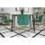 Set 4 scaune bucatarie/living, Artool, Nest, catifea, metal, verde si auriu, 47x53x73 cm GartenVIP DiyLine