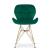 Set 4 scaune bucatarie/living, Artool, Nest, catifea, metal, verde si auriu, 47x53x73 cm GartenVIP DiyLine