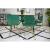 Set 4 scaune bucatarie/living, Artool, Nest, catifea, metal, verde si auriu, 47x53x73 cm GartenVIP DiyLine