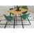 Set 4 scaune bucatarie/living, Artool, Nest, catifea, metal, verde si auriu, 47x53x73 cm GartenVIP DiyLine