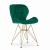 Set 4 scaune bucatarie/living, Artool, Nest, catifea, metal, verde si auriu, 47x53x73 cm GartenVIP DiyLine