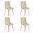 Set 4 scaune bucatarie/living, Artool, Libra, catifea, metal, bej deschis, 45x54x86.5 cm GartenVIP DiyLine