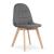 Set 4 scaune bucatarie/living, Artool, Bora, catifea, lemn, gri inchis, 44.5x54x81.5 cm GartenVIP DiyLine