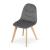 Set 4 scaune bucatarie/living, Artool, Bora, catifea, lemn, gri inchis, 44.5x54x81.5 cm GartenVIP DiyLine
