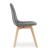 Set 4 scaune bucatarie/living, Artool, Bora, catifea, lemn, gri inchis, 44.5x54x81.5 cm GartenVIP DiyLine