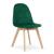 Set 4 scaune bucatarie/living, Artool, Bora, catifea, lemn, verde, 44.5x54x81.5 cm GartenVIP DiyLine