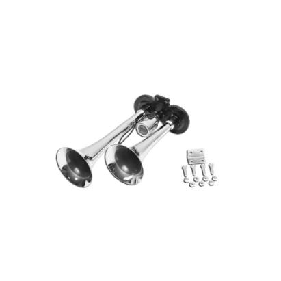 Claxon 2 trompete 12/24V pentru compresor aer auto crom-negru Cod: DISBS76 Automotive TrustedCars