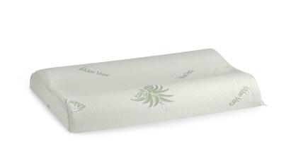 Perna ergonomica Memory Aloe Vera Somnart, sustinere exacta pentru gat si cap, husa detasabila, 42x72x12 cm Relax KipRoom