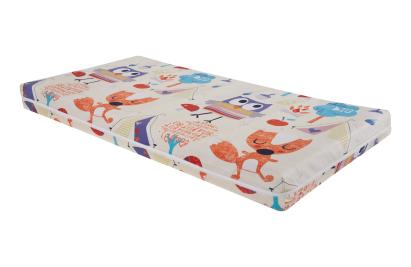 Saltea cu memorie Somnart Memory 70x140, înălțime 10 cm, pentru bebeluși și copii, husă impermeabilă, fermitate medie, model bufniță Relax KipRoom