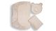 Set lenjerie patut + pernuta pentru formarea capului bebelusului SomnArt, bumbac egiptean, 60x120 cm, Alb Relax KipRoom