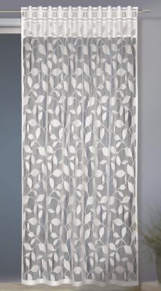 Perdea living, Freddy, pentru prindere pe teava, L140cm x H245, alb Relax KipRoom