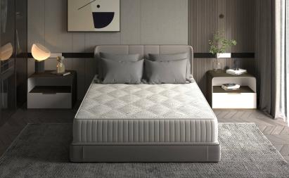 Saltea cu memorie Somnart Silver Relax 160x200, înălțime 24 cm, husă cu ioni de argint, cu mânere, fermitate medie Relax KipRoom