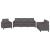 Set de canapele cu perne, 3 piese, gri, piele ecologică GartenMobel Dekor