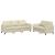 Set de canapele cu perne, 2 piese, crem, piele ecologică GartenMobel Dekor