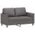 Set de canapele cu perne, 2 piese, gri, piele ecologică GartenMobel Dekor