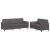 Set de canapele cu perne, 2 piese, gri, piele ecologică GartenMobel Dekor