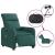Fotoliu electric de masaj rabatabil, verde închis, textil GartenMobel Dekor
