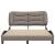 Cadru de pat fără saltea, gri taupe, 140x200 cm, textil GartenMobel Dekor
