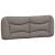 Pat cu saltea gri taupe 140x200 cm material textil GartenMobel Dekor