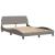 Cadru de pat cu lumini LED, gri taupe, 140x200 cm, textil GartenMobel Dekor