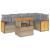 Set canapele grădină cu perne 6 piese bej poliratan/lemn acacia GartenMobel Dekor