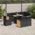 Set mobilier grădină perne 9 piese negru poliratan/lemn acacia GartenMobel Dekor