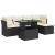 Set mobilier de grădină cu perne, 6 piese, negru, poliratan GartenMobel Dekor