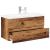 Dulap chiuvetă cu chiuvetă încorporată lemn vechi 91x39,5x49 cm GartenMobel Dekor