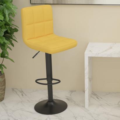 Scaun de bar, galben muștar, material textil GartenMobel Dekor