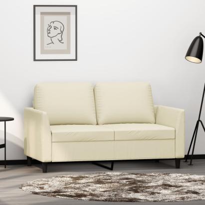 Canapea cu 2 locuri, crem, 120 cm, piele ecologică GartenMobel Dekor