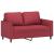 Canapea cu 2 locuri, roșu vin, 120 cm, material textil GartenMobel Dekor