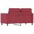 Canapea cu 2 locuri, roșu vin, 120 cm, material textil GartenMobel Dekor