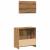 Set mobilier de baie, 2 piese, stejar artizanal, lemn prelucrat GartenMobel Dekor