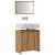 Set mobilier de baie, 2 piese, stejar artizanal, lemn prelucrat GartenMobel Dekor