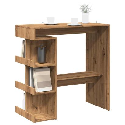 Masă bar cu raft de depozitare Stejar artizanal 100x50x101,5cm GartenMobel Dekor