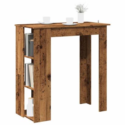 Masă bar cu rafturi, lemn vechi, 102x50x103,5 cm lemn prelucrat GartenMobel Dekor