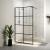 Paravan de duș walk-in negru 140x95 cm sticlă ESG transparentă GartenMobel Dekor