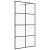 Paravan de duș walk-in negru 140x95 cm sticlă ESG transparentă GartenMobel Dekor