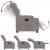 Fotoliu electric de masaj rabatabil, gri taupe, textil GartenMobel Dekor