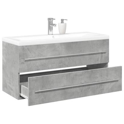 Set mobilier de baie, 2 piese, gri beton, lemn compozit GartenMobel Dekor