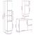 Set mobilier de baie, 3 piese, gri beton, lemn compozit GartenMobel Dekor