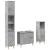 Set mobilier de baie, 3 piese, gri beton, lemn compozit GartenMobel Dekor