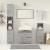 Set mobilier de baie, 3 piese, gri beton, lemn compozit GartenMobel Dekor