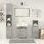 Set mobilier de baie, 3 piese, gri beton, lemn compozit GartenMobel Dekor